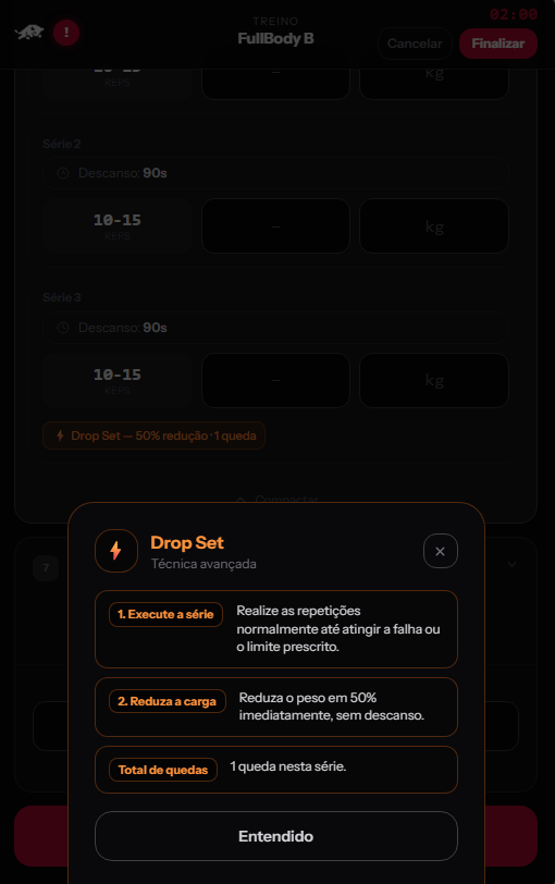 Modal Drop Set